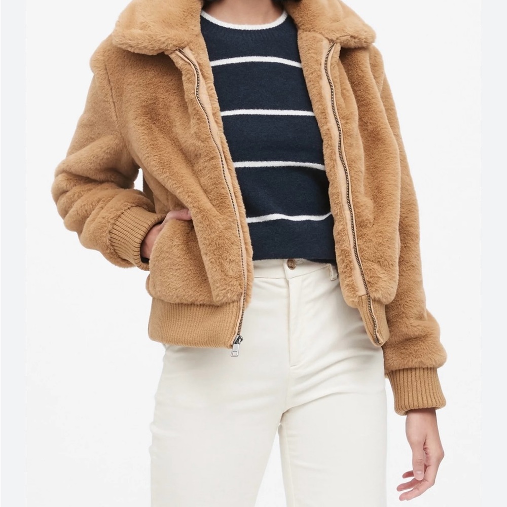 PETITE FAUX FUR JACKET